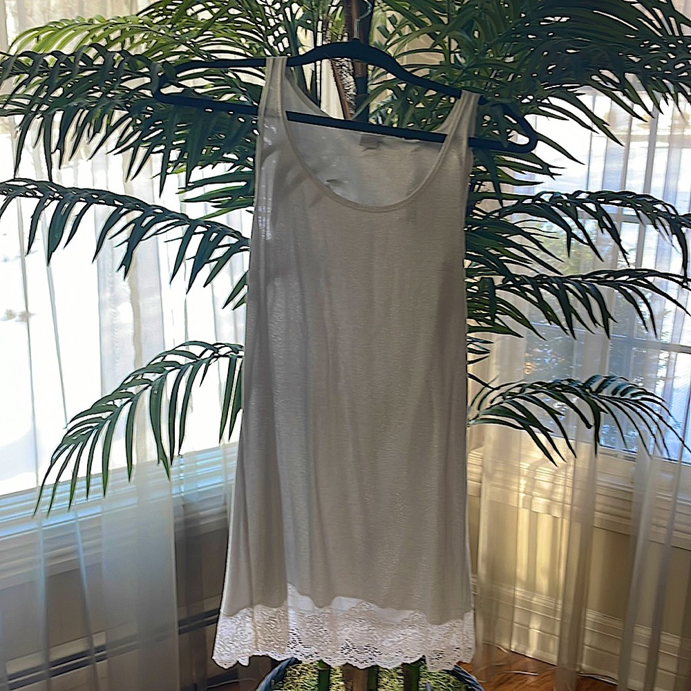 Silver lace tank dress onlyhearts